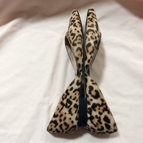 Sam Edelman Leopard Print Calf Hair Pointed Toe Rodney D’orsay Flats - Picture 6 of 11